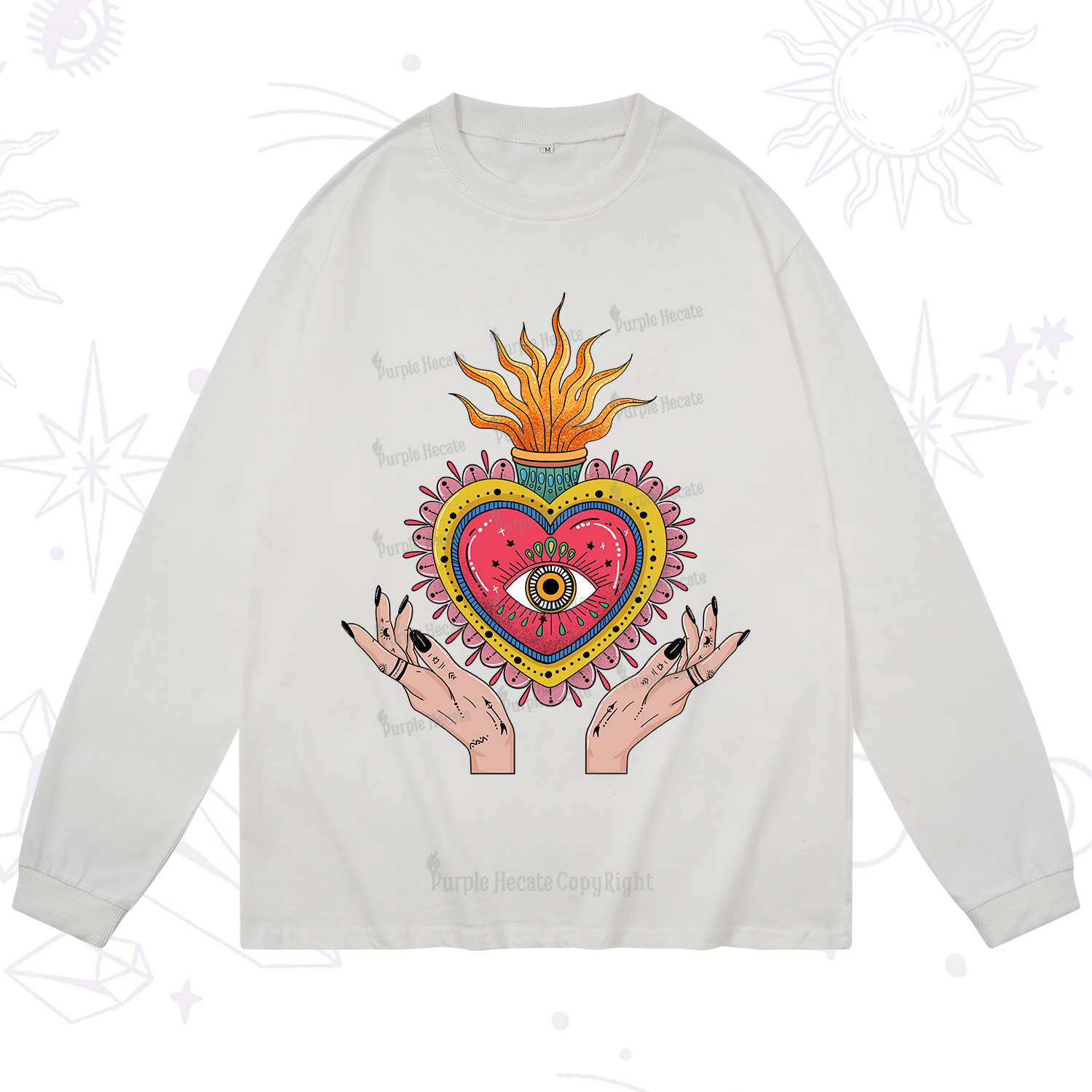 Purplehecate The Fiery Eye Long Sleeve T-Shirt