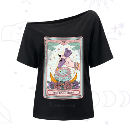 Purplehecate The Cake Boss Tarot Card One-Shoulder T-Shirt