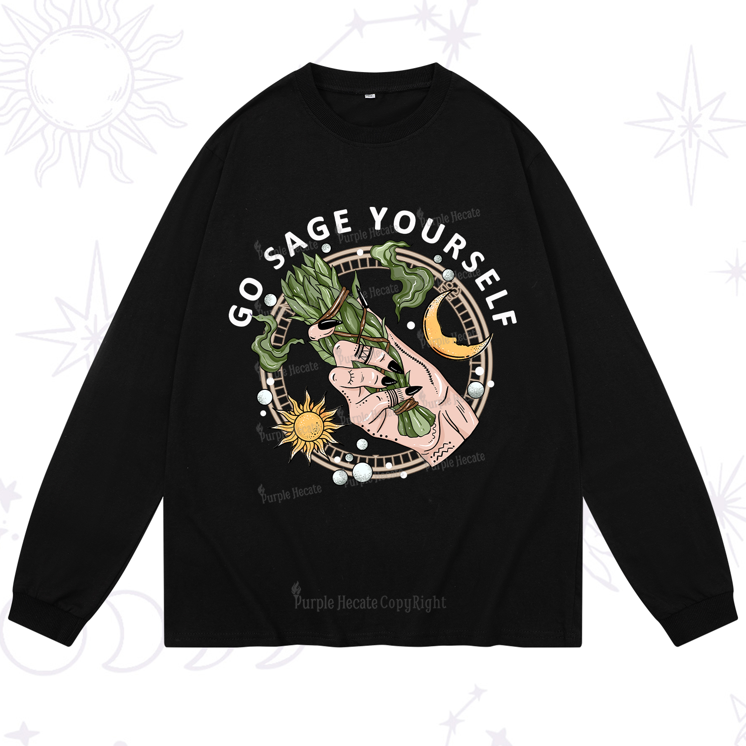 Purplehecate Go Sage Yourself Long Sleeve T-Shirt