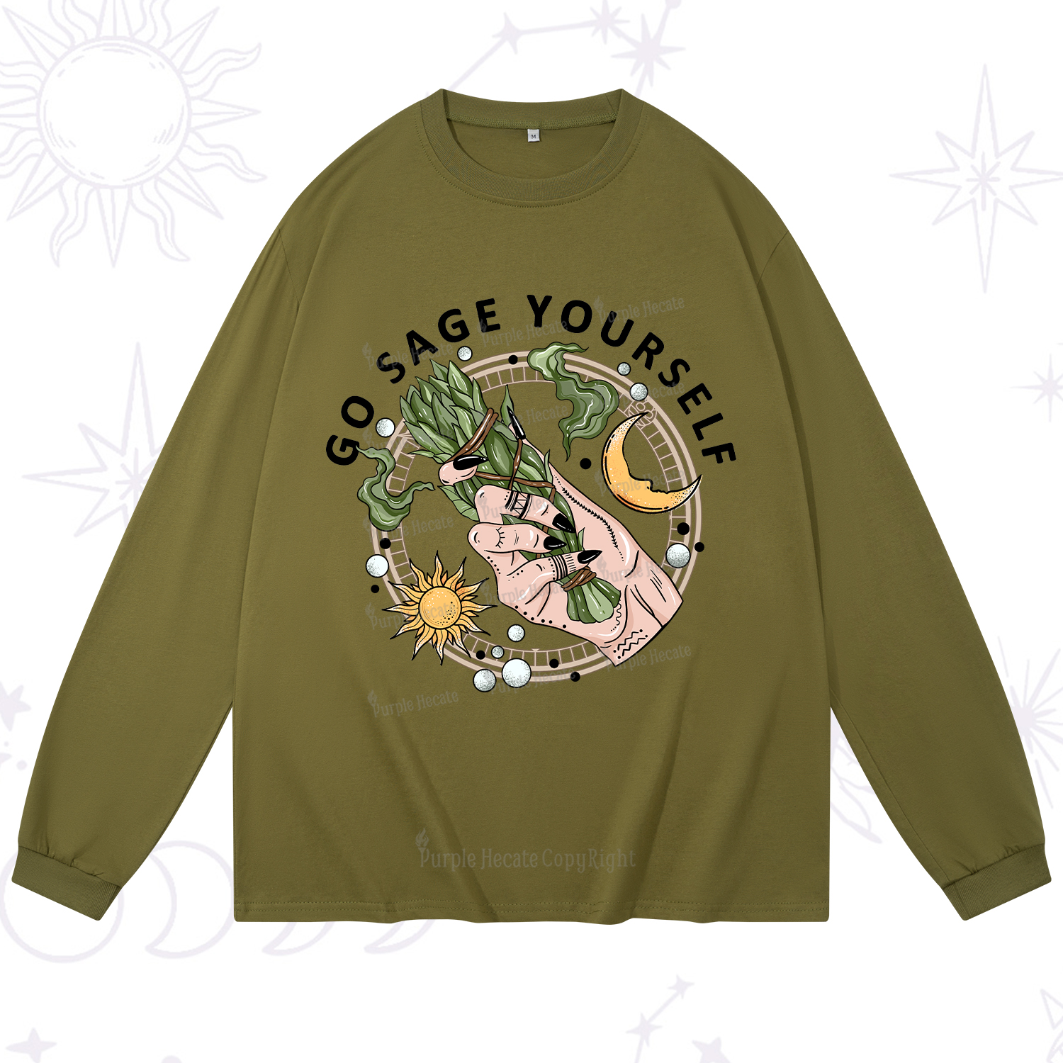 Purplehecate Go Sage Yourself Long Sleeve T-Shirt