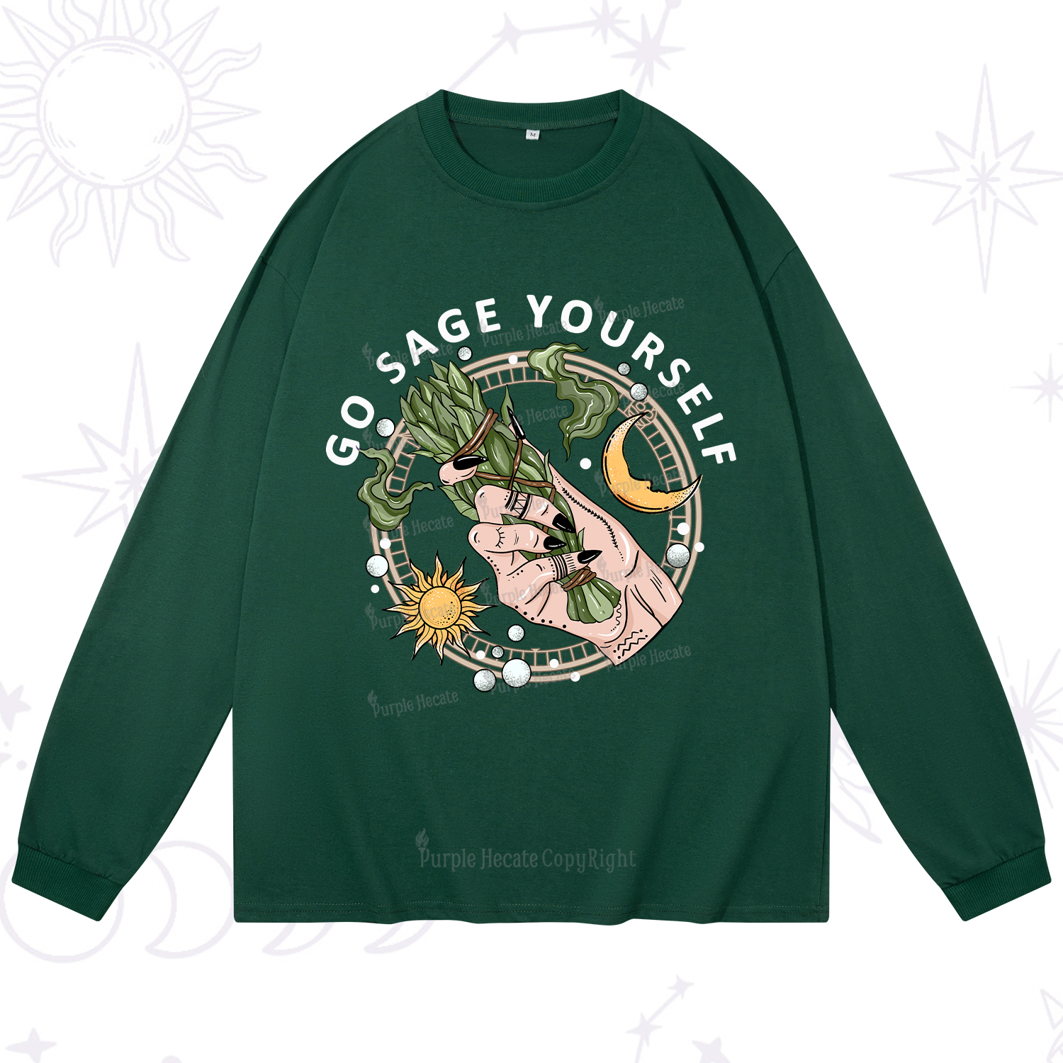 Purplehecate Go Sage Yourself Long Sleeve T-Shirt