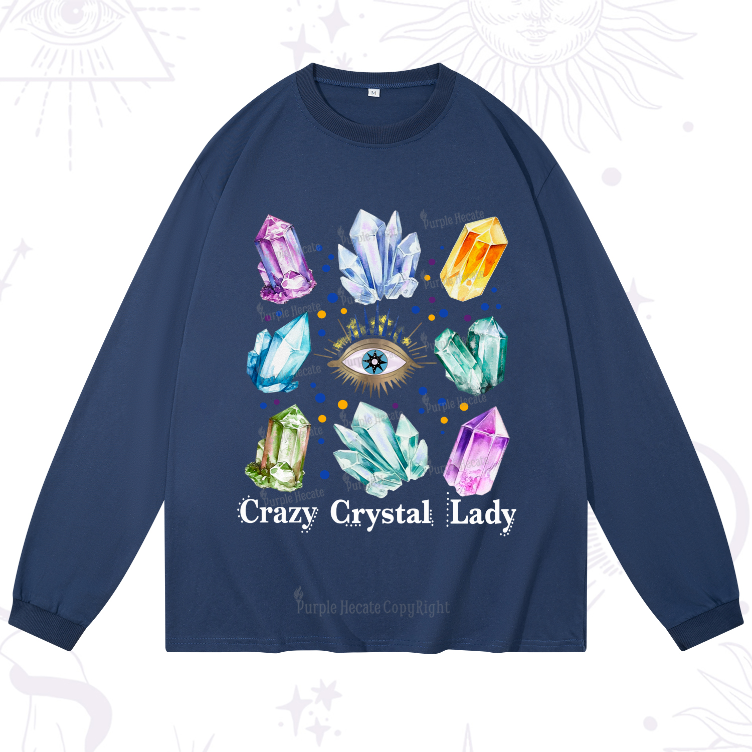 Purplehecate Crysral Lady Long Sleeve T-Shirt