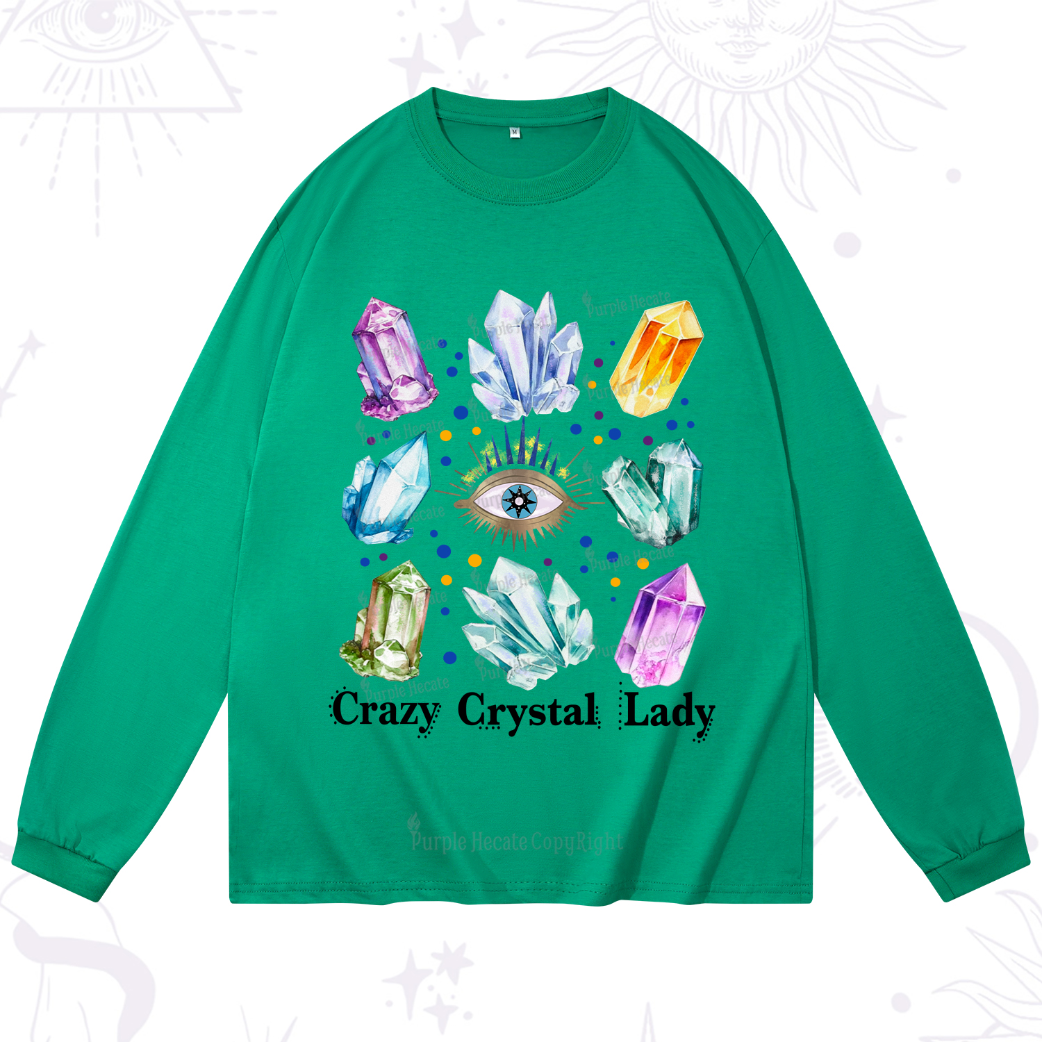Purplehecate Crysral Lady Long Sleeve T-Shirt