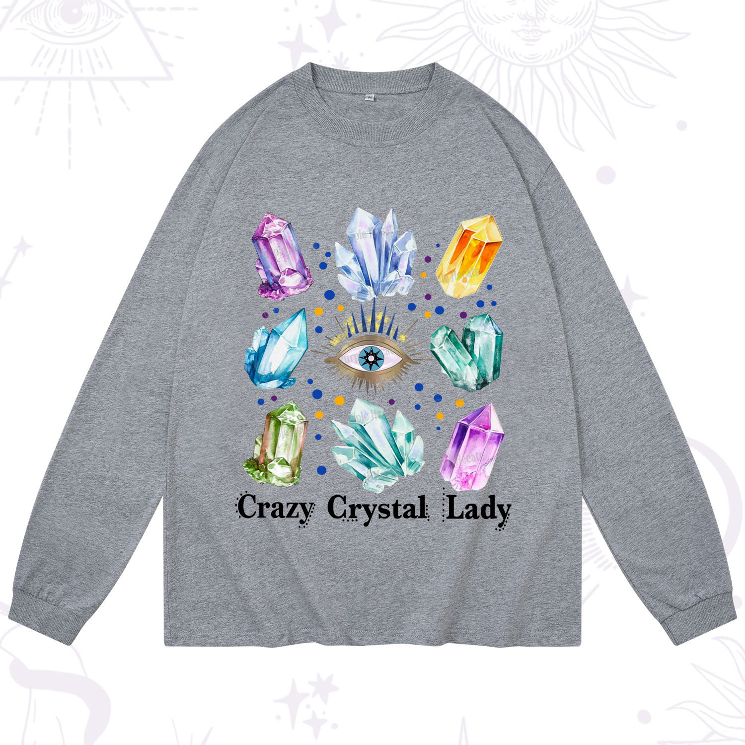 Purplehecate Crysral Lady Long Sleeve T-Shirt