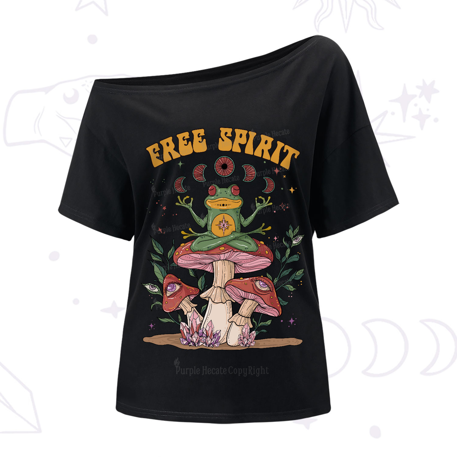 Purplehecate Free Spirit One-Shoulder T-Shirt
