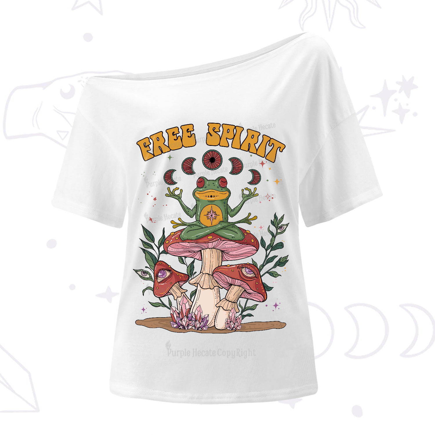 Purplehecate Free Spirit One-Shoulder T-Shirt