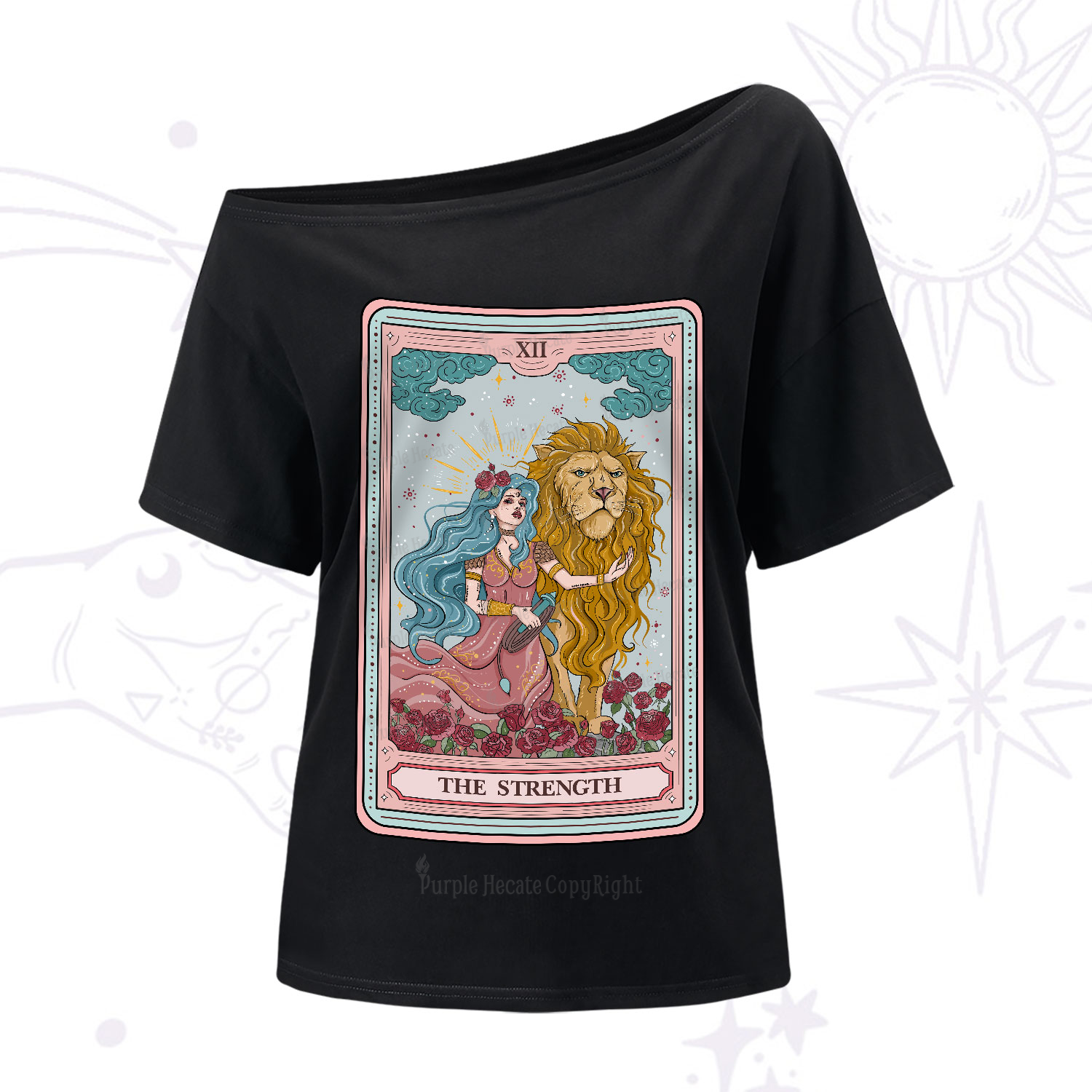 Purplehecate The Strength Tarot One-Shoulder T-Shirt