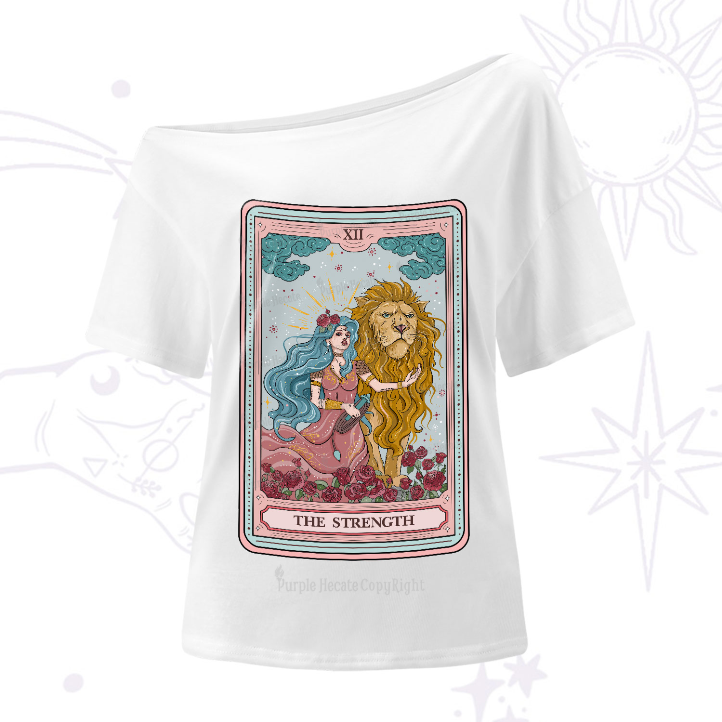 Purplehecate The Strength Tarot One-Shoulder T-Shirt