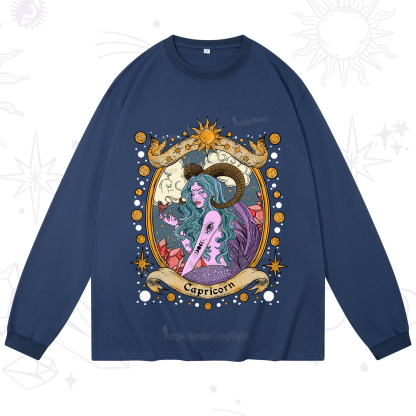Purplehecate Capricorn Radiance Zodiac Long Sleeve T-Shirt