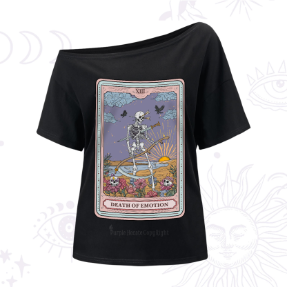 Purplehecate The Death Of Emotion Tarot One-Shoulder T-Shirt