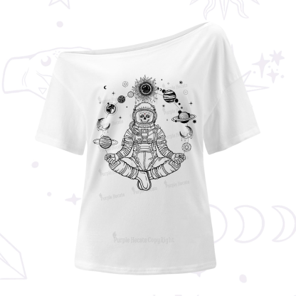 Purplehecate Cosmic Meditator One-Shoulder T-Shirt