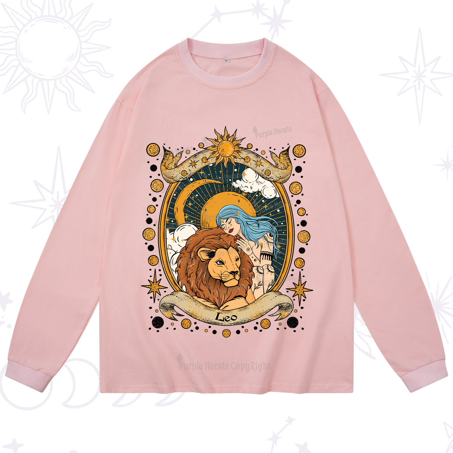 Purplehecate Leo Radiance Zodiac Long Sleeve T-Shirt