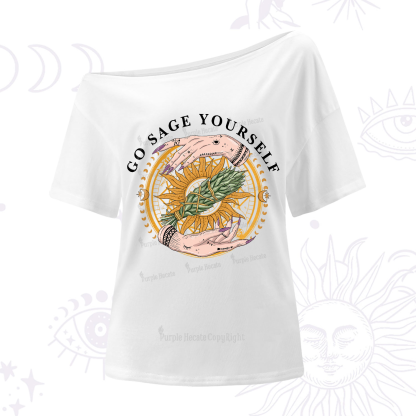 Purplehecate Go Sage Yourself One-Shoulder T-Shirt