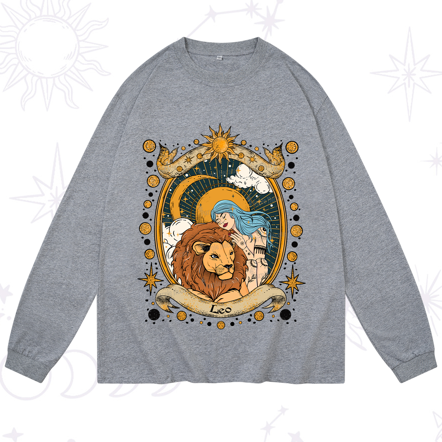 Purplehecate Leo Radiance Zodiac Long Sleeve T-Shirt