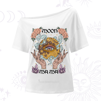 Purplehecate Moon Mama One-Shoulder T-Shirt