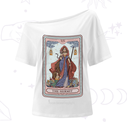 Purplehecate The Hermit Tarot Card One-Shoulder T-Shirt