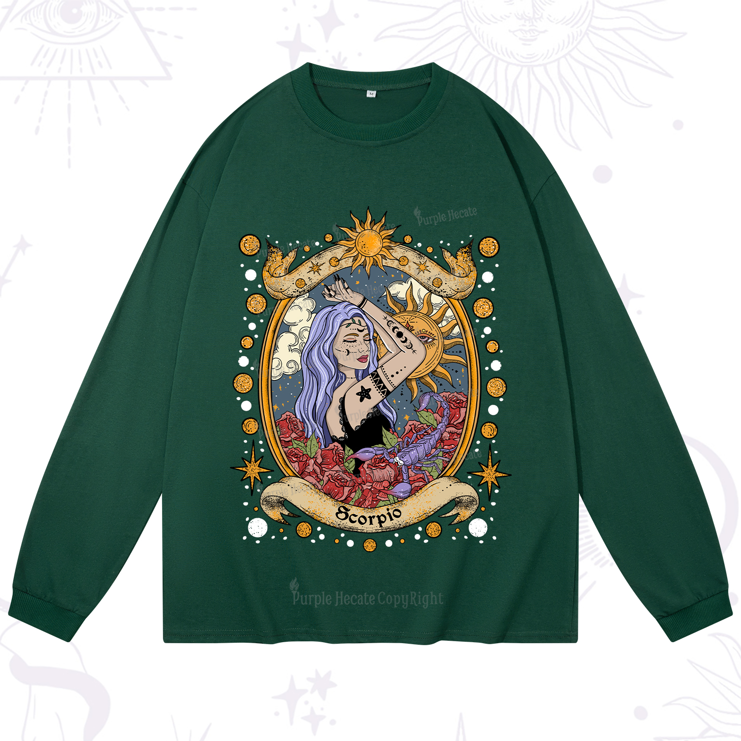 Purplehecate Scorpio Radiance Zodiac Long Sleeve T-Shirt