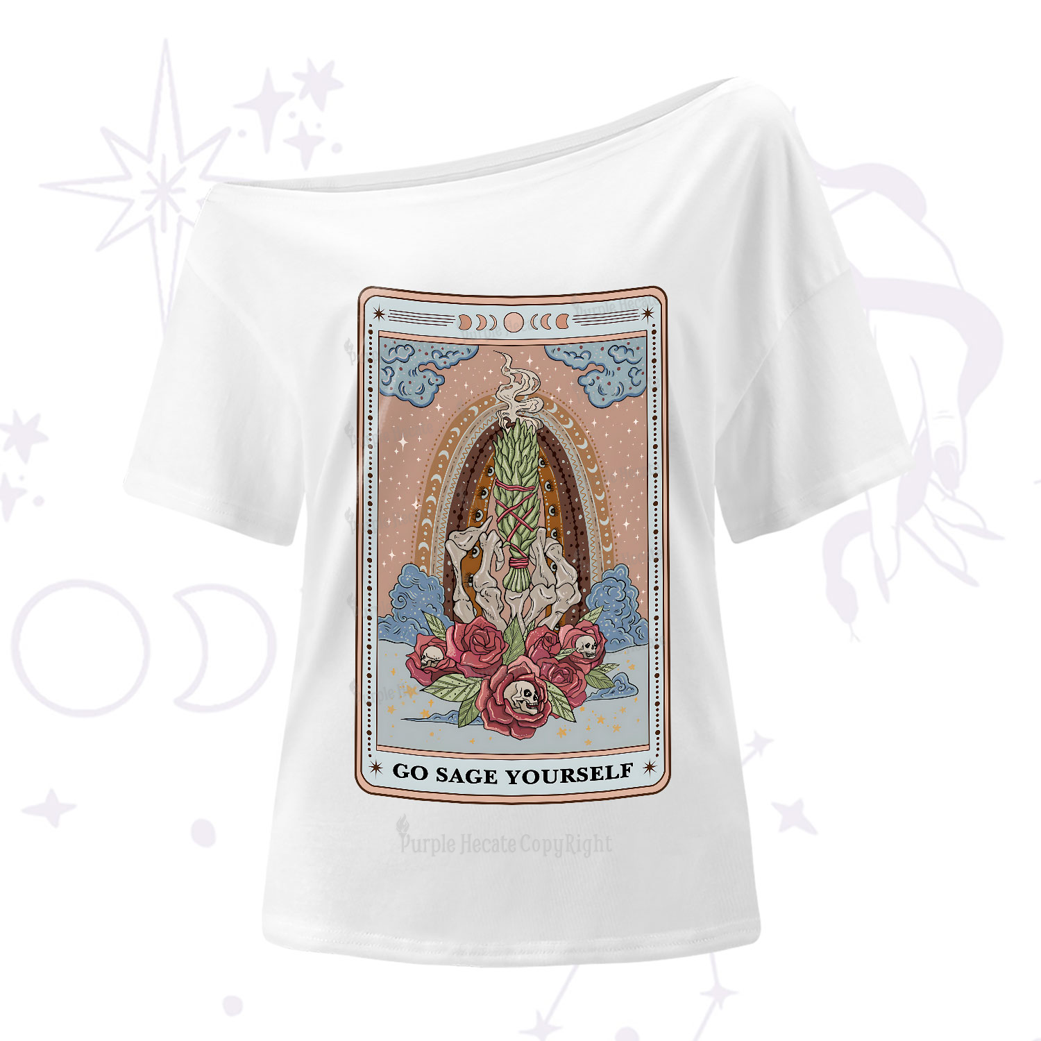 Purplehecate The Go Sage Yourself Tarot One-Shoulder T-Shirt