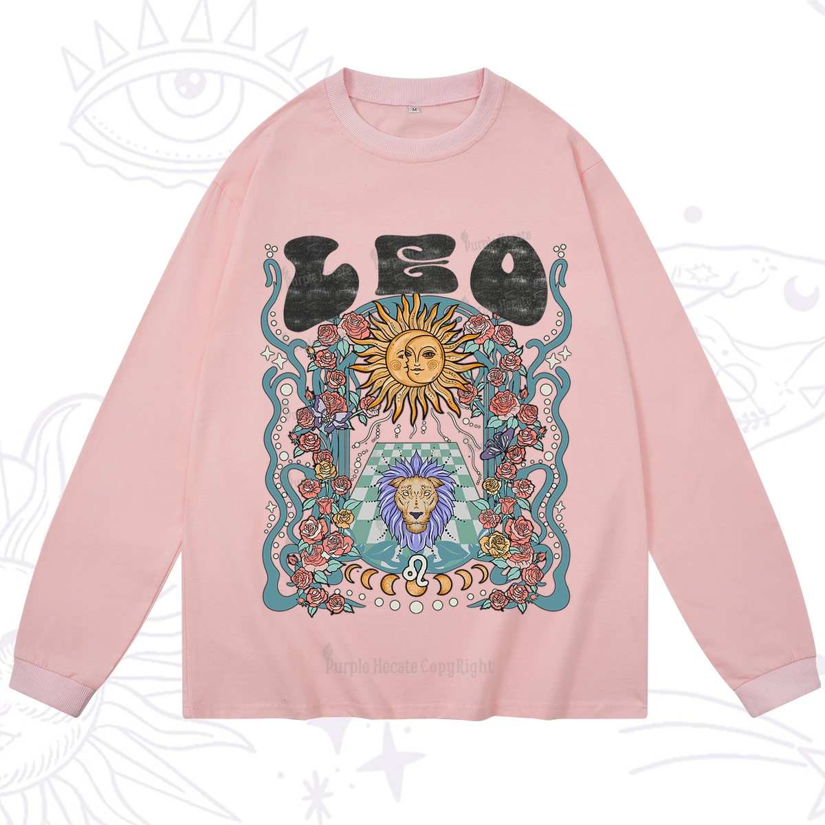 Purplehecate Leo Spirit Zodiac Long Sleeve T-Shirt