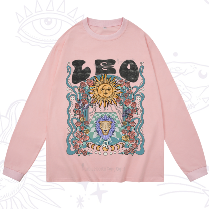 Purplehecate Leo Spirit Zodiac Long Sleeve T-Shirt