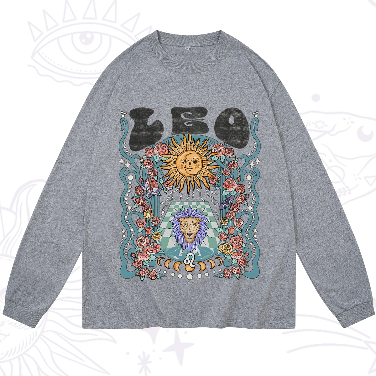 Purplehecate Leo Spirit Zodiac Long Sleeve T-Shirt