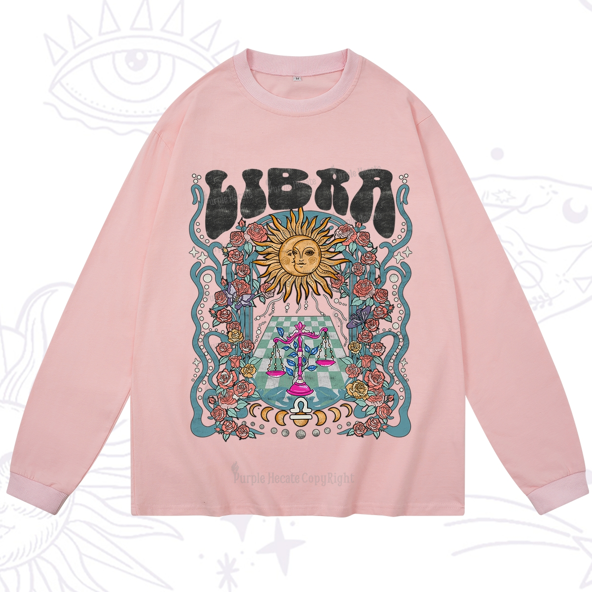 Purplehecate Libra Spirit Zodiac Long Sleeve T-Shirt