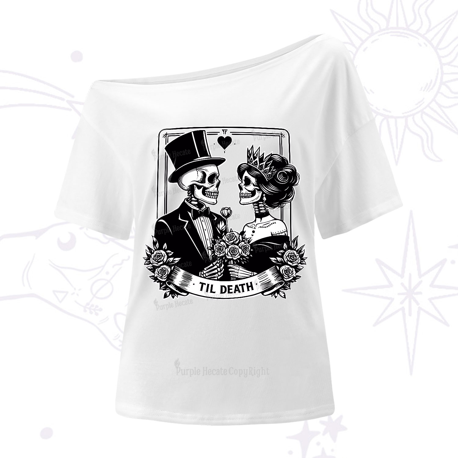 Purplehecate Til Death One-Shoulder T-Shirt