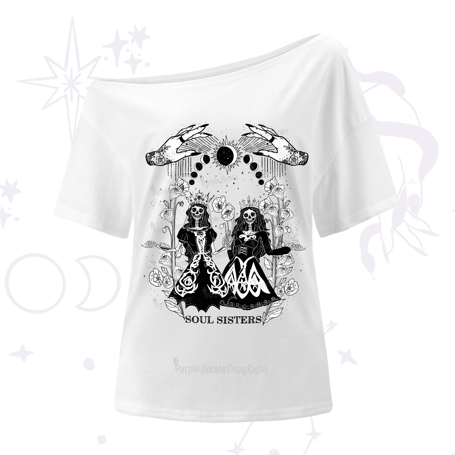 Purplehecate Soul Sister One-Shoulder T-Shirt