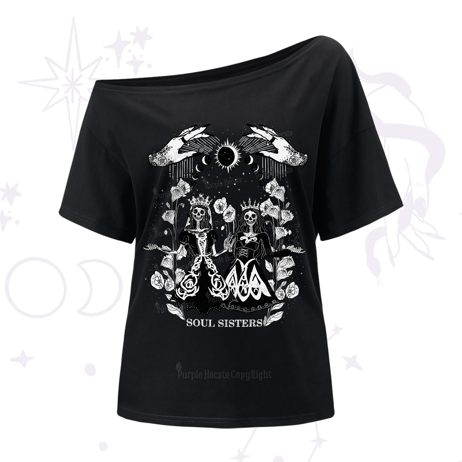 Purplehecate Soul Sister One-Shoulder T-Shirt