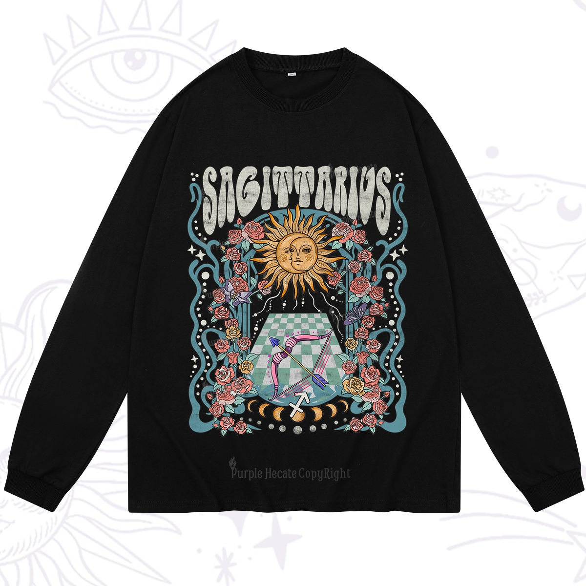 Purplehecate Sagittarius Spirit Zodiac Long Sleeve T-Shirt