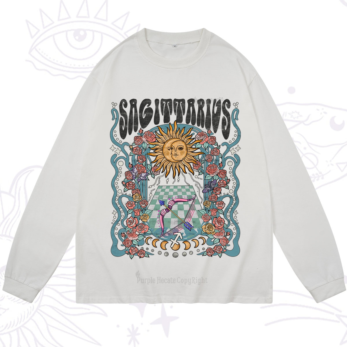 Purplehecate Sagittarius Spirit Zodiac Long Sleeve T-Shirt