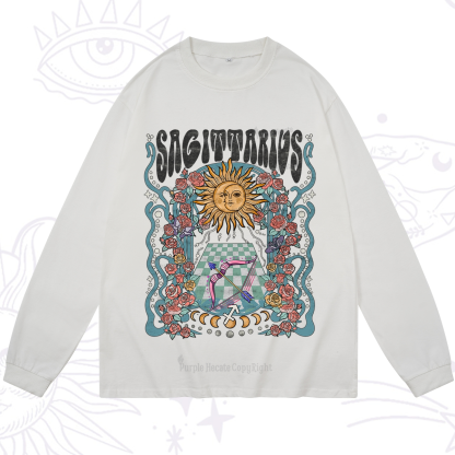 Purplehecate Sagittarius Spirit Zodiac Long Sleeve T-Shirt