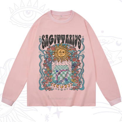 Purplehecate Sagittarius Spirit Zodiac Long Sleeve T-Shirt