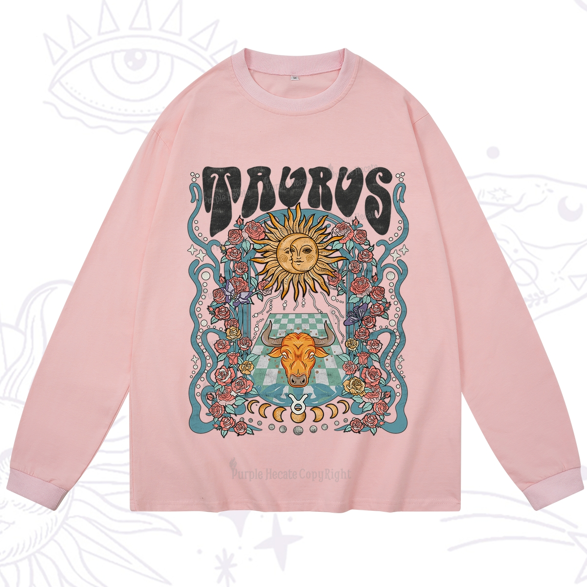 Purplehecate Taurus Spirit Zodiac Long Sleeve T-Shirt