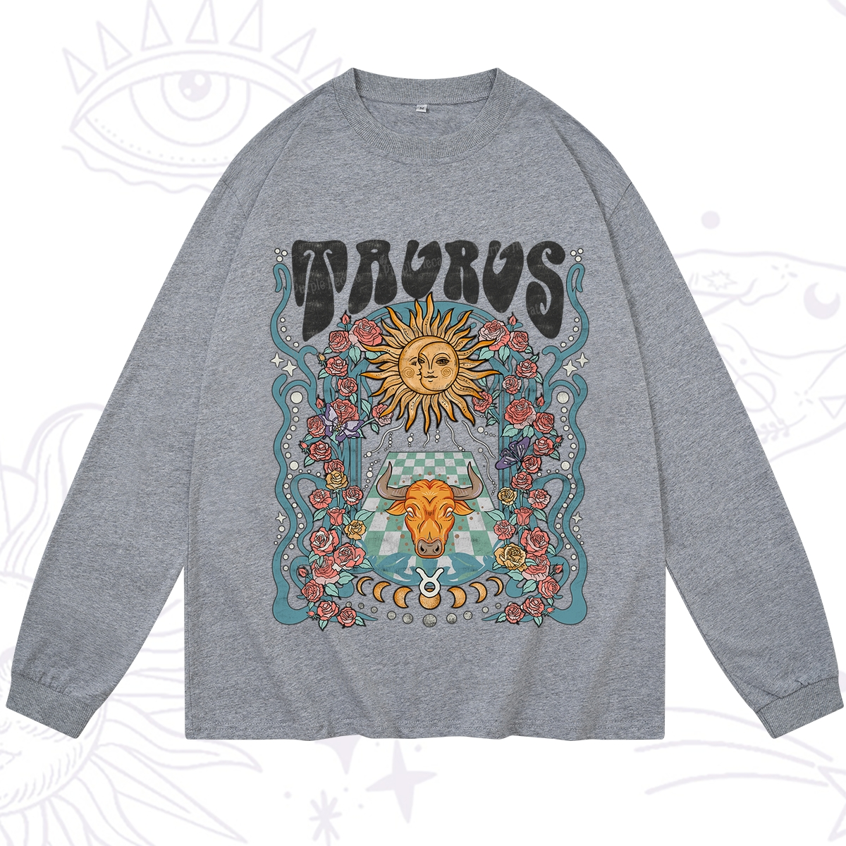 Purplehecate Taurus Spirit Zodiac Long Sleeve T-Shirt