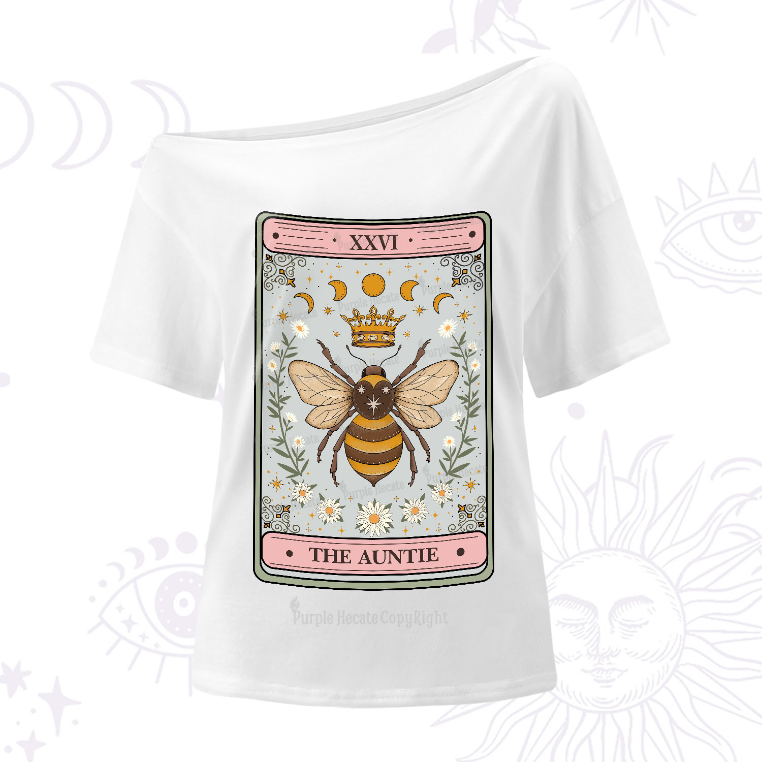 Purplehecate The Auntie Tarot One-Shoulder T-Shirt