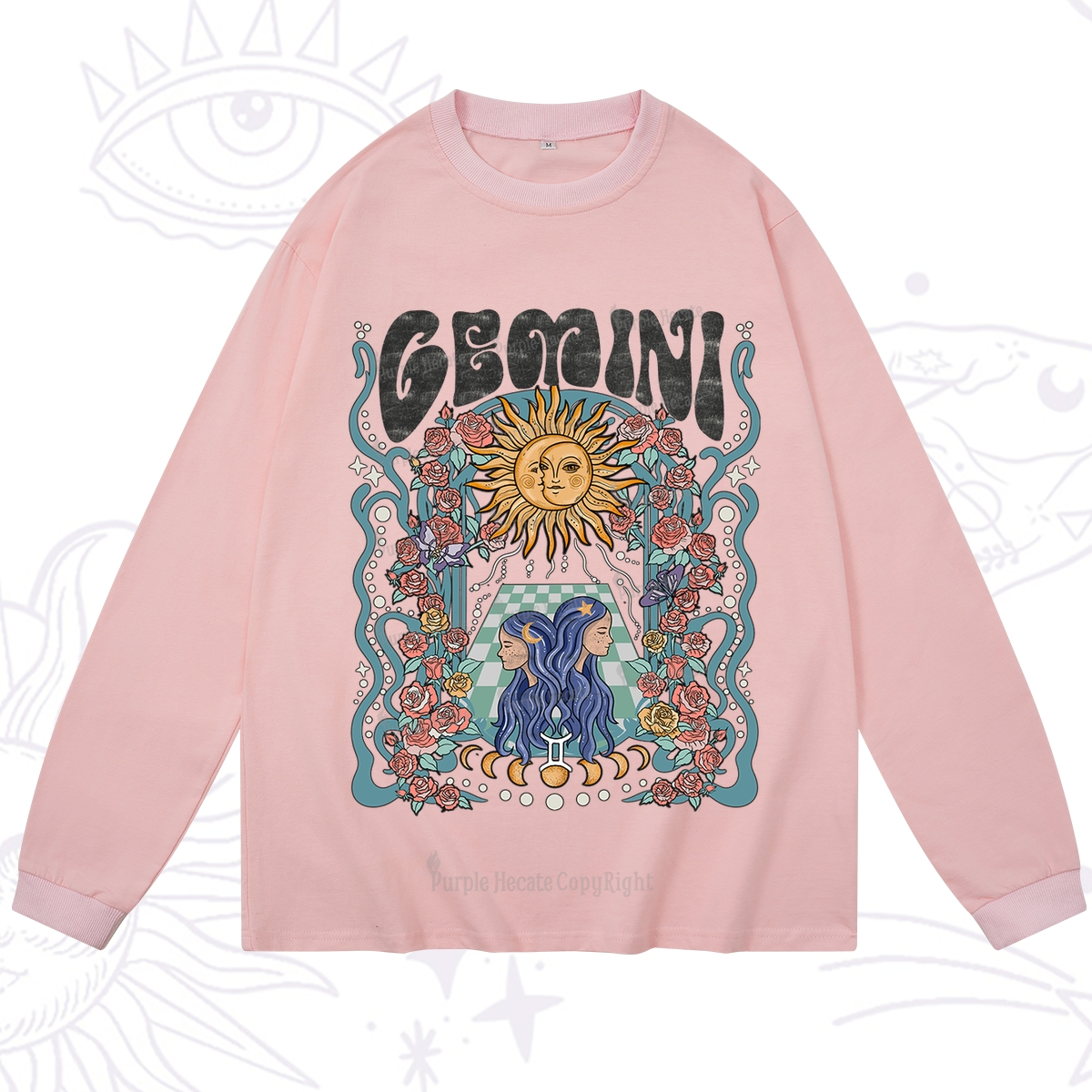 Purplehecate Gemini Spirit Zodiac Long Sleeve T-Shirt