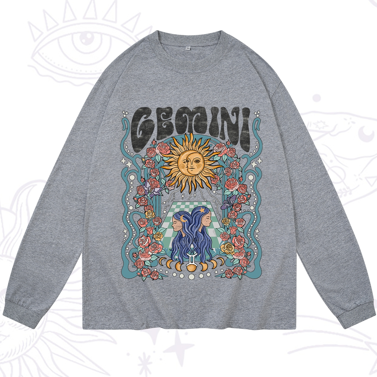 Purplehecate Gemini Spirit Zodiac Long Sleeve T-Shirt