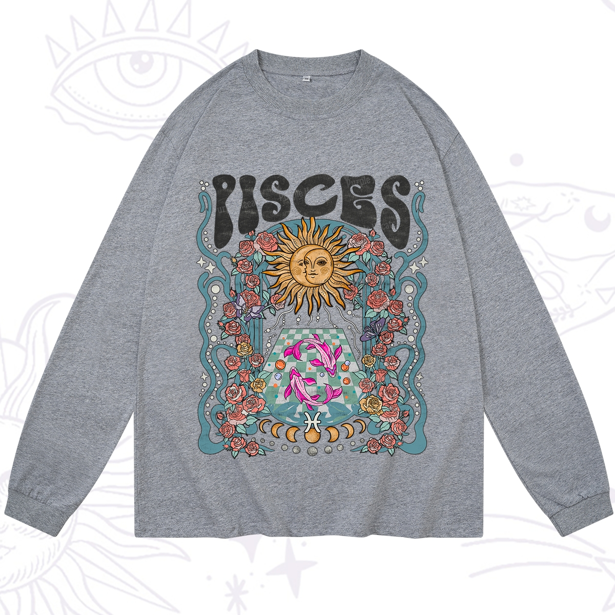 Purplehecate Pisces Spirit Zodiac Long Sleeve T-Shirt