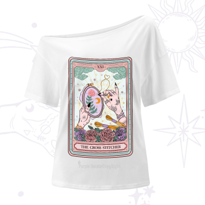 Purplehecate The Cross Stitcher Tarot One-Shoulder T-Shirt