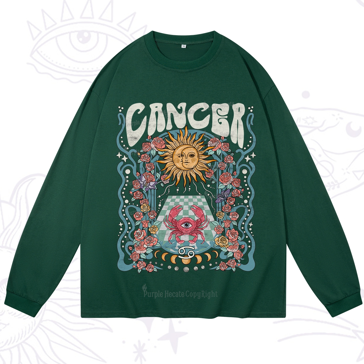Purplehecate Cancer Spirit Zodiac Long Sleeve T-Shirt