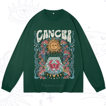 Purplehecate Cancer Spirit Zodiac Long Sleeve T-Shirt