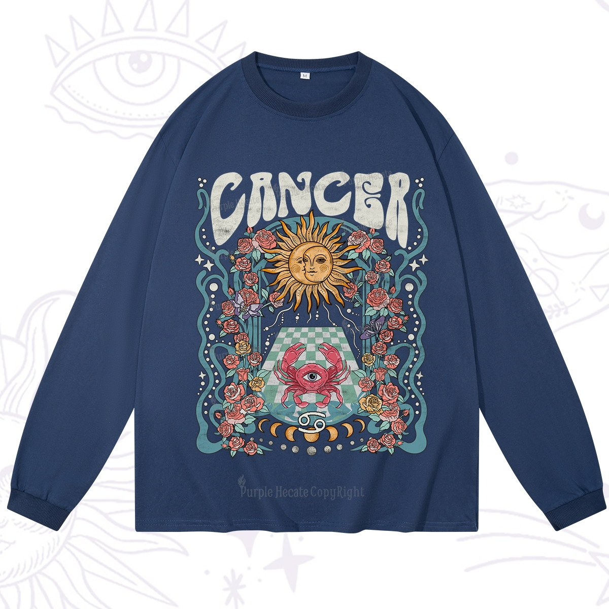 Purplehecate Cancer Spirit Zodiac Long Sleeve T-Shirt