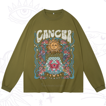 Purplehecate Cancer Spirit Zodiac Long Sleeve T-Shirt