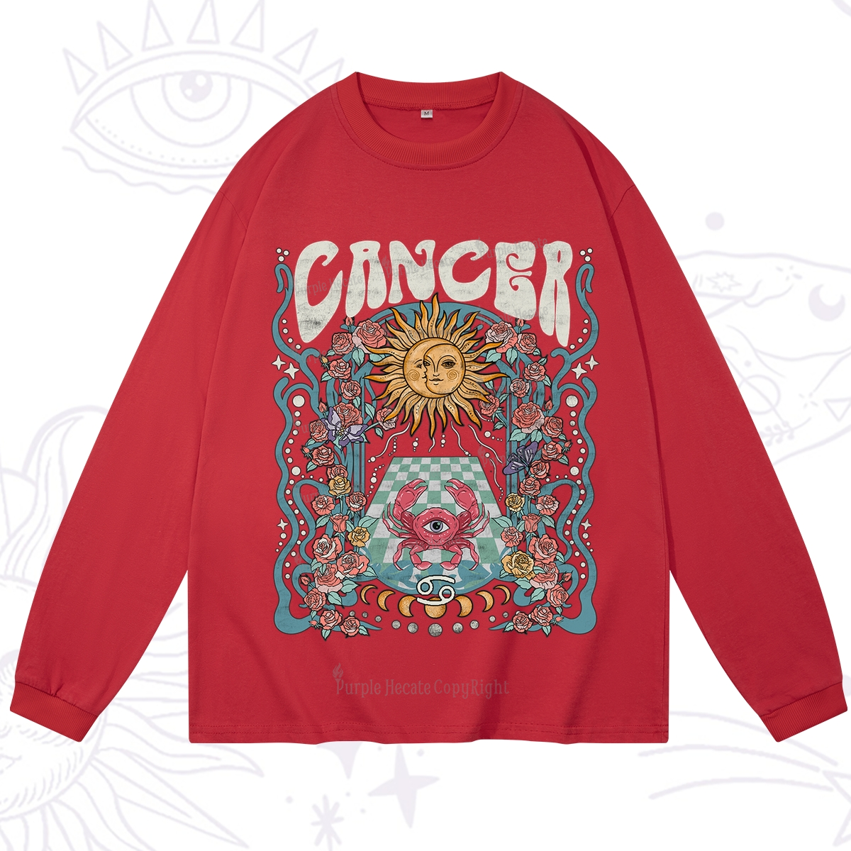 Purplehecate Cancer Spirit Zodiac Long Sleeve T-Shirt