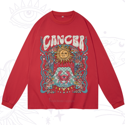 Purplehecate Cancer Spirit Zodiac Long Sleeve T-Shirt