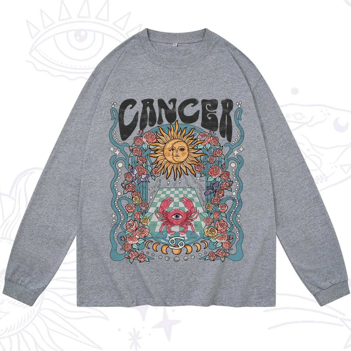 Purplehecate Cancer Spirit Zodiac Long Sleeve T-Shirt