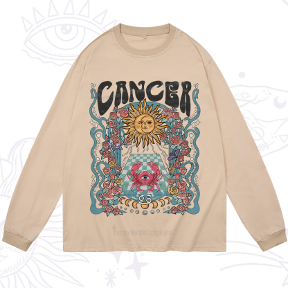 Purplehecate Cancer Spirit Zodiac Long Sleeve T-Shirt