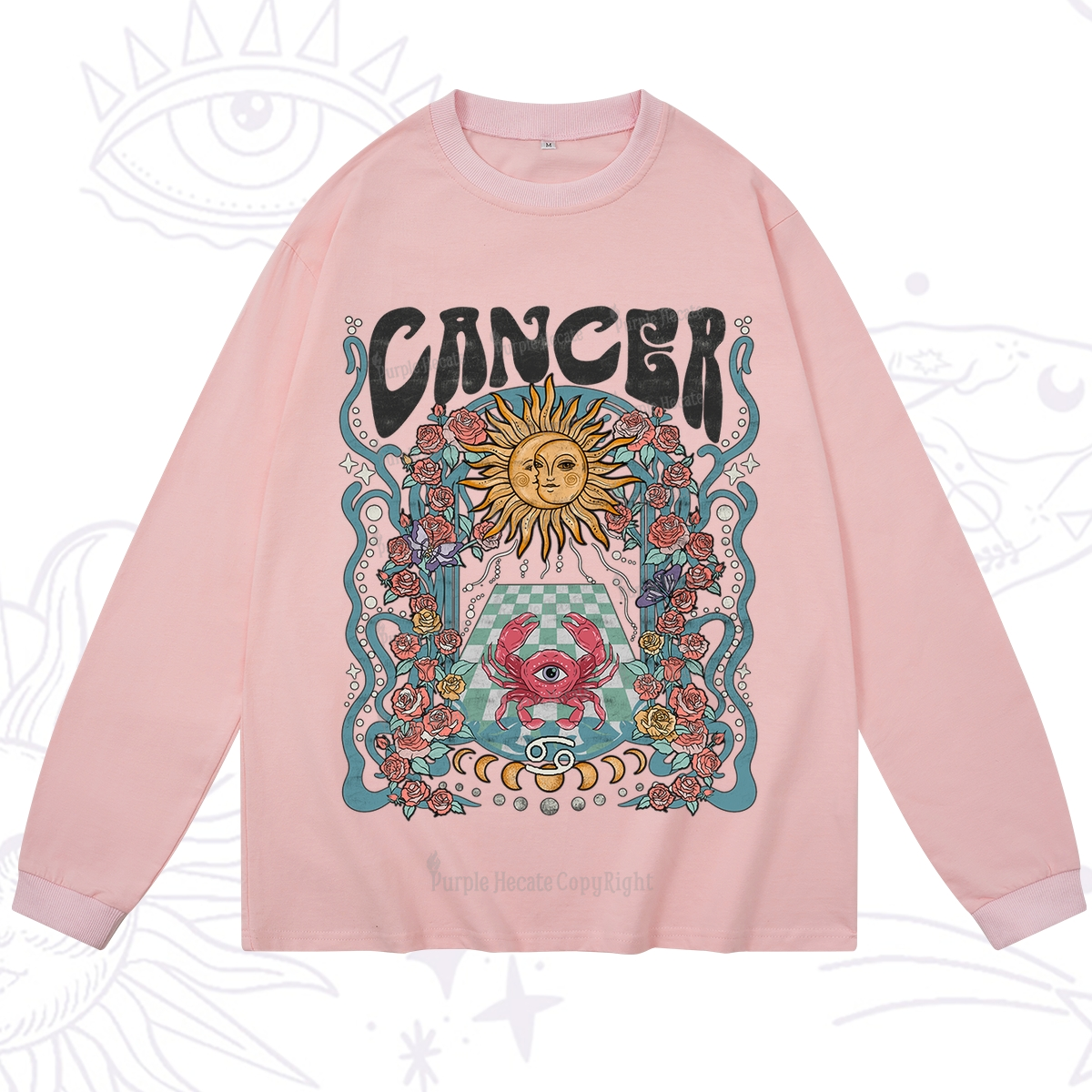 Purplehecate Cancer Spirit Zodiac Long Sleeve T-Shirt