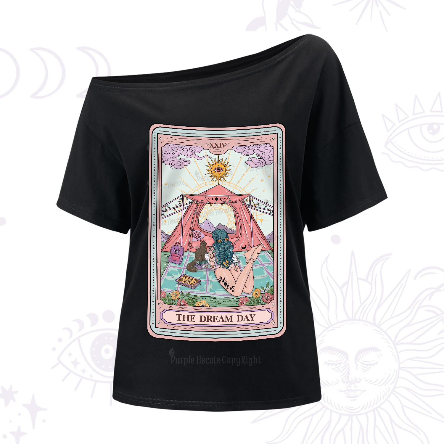Purplehecate The Dream Day Tarot One-Shoulder T-Shirt